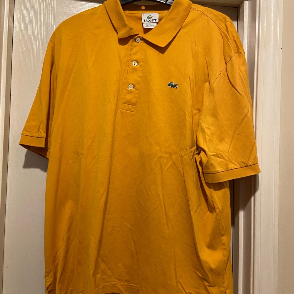 Lacoste Men's Mustard Polo Shirt